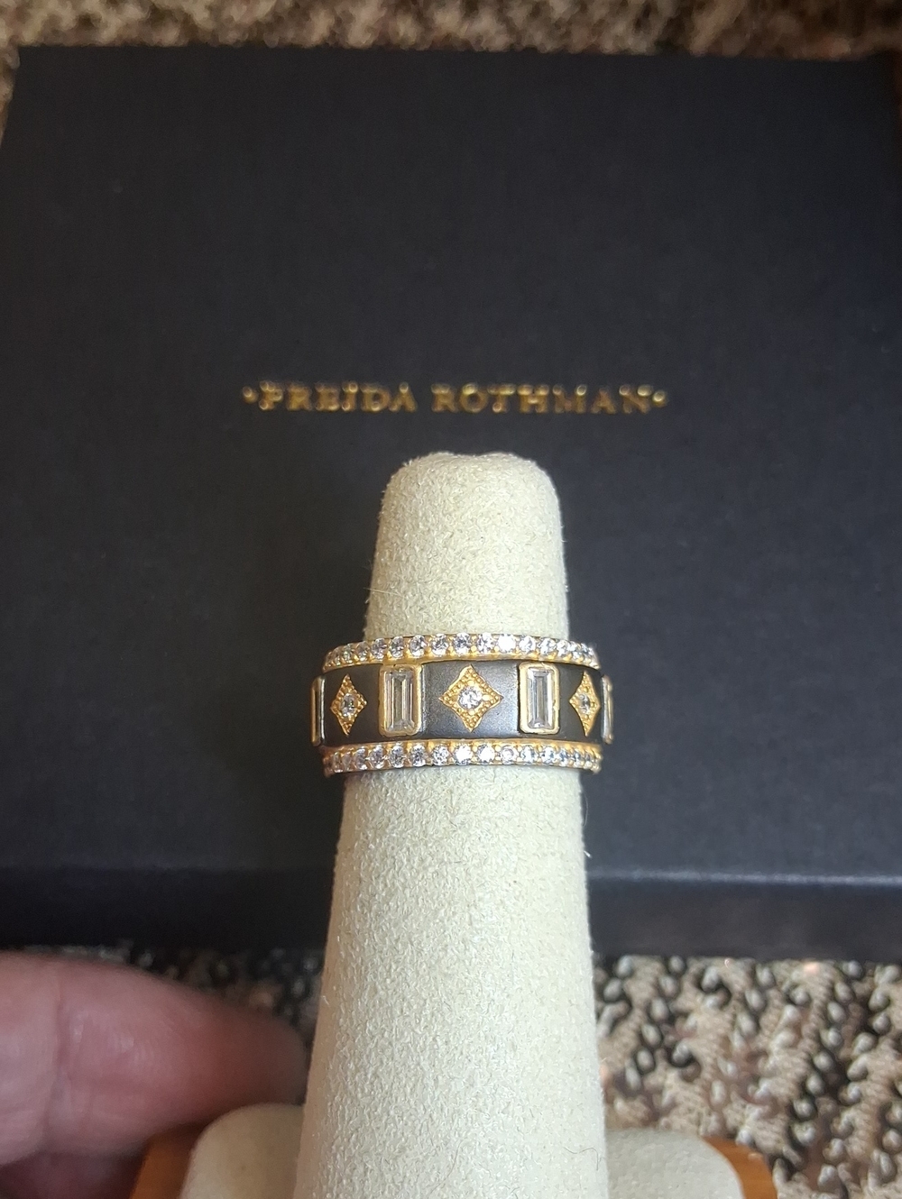 Freida Rothman Celestial Night Window Ring Size 5
